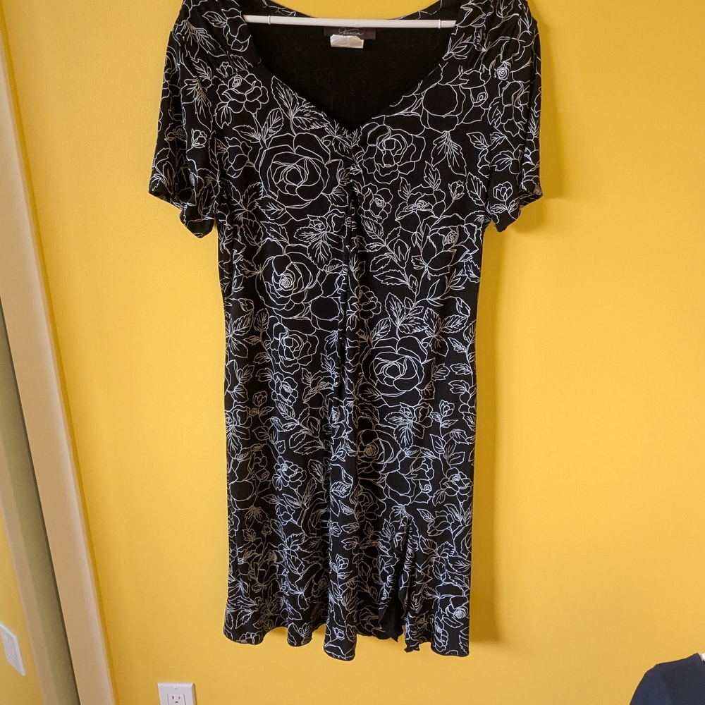Dress Black Floral Dress